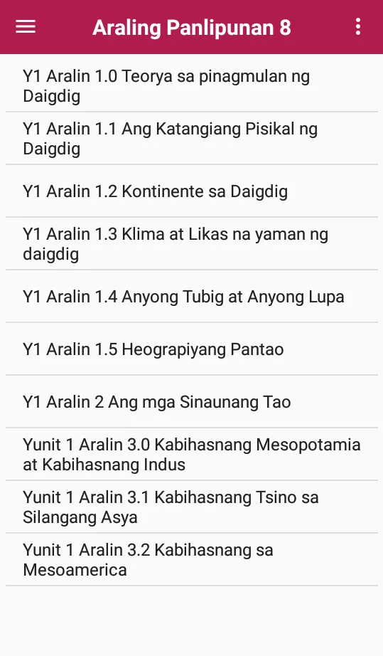 Araling Panlipunan 8 - Part I | Indus Appstore | Screenshot