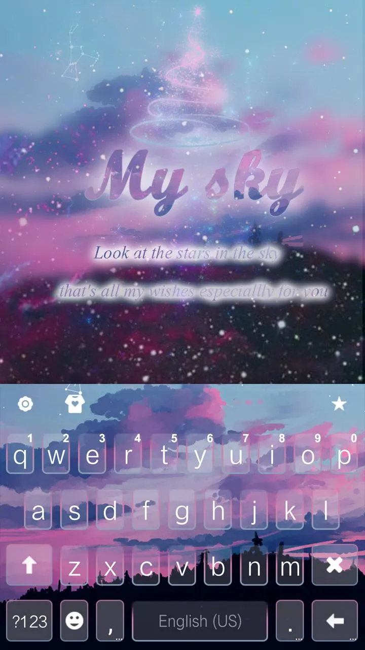 Colorful Sky Keyboard | Indus Appstore | Screenshot