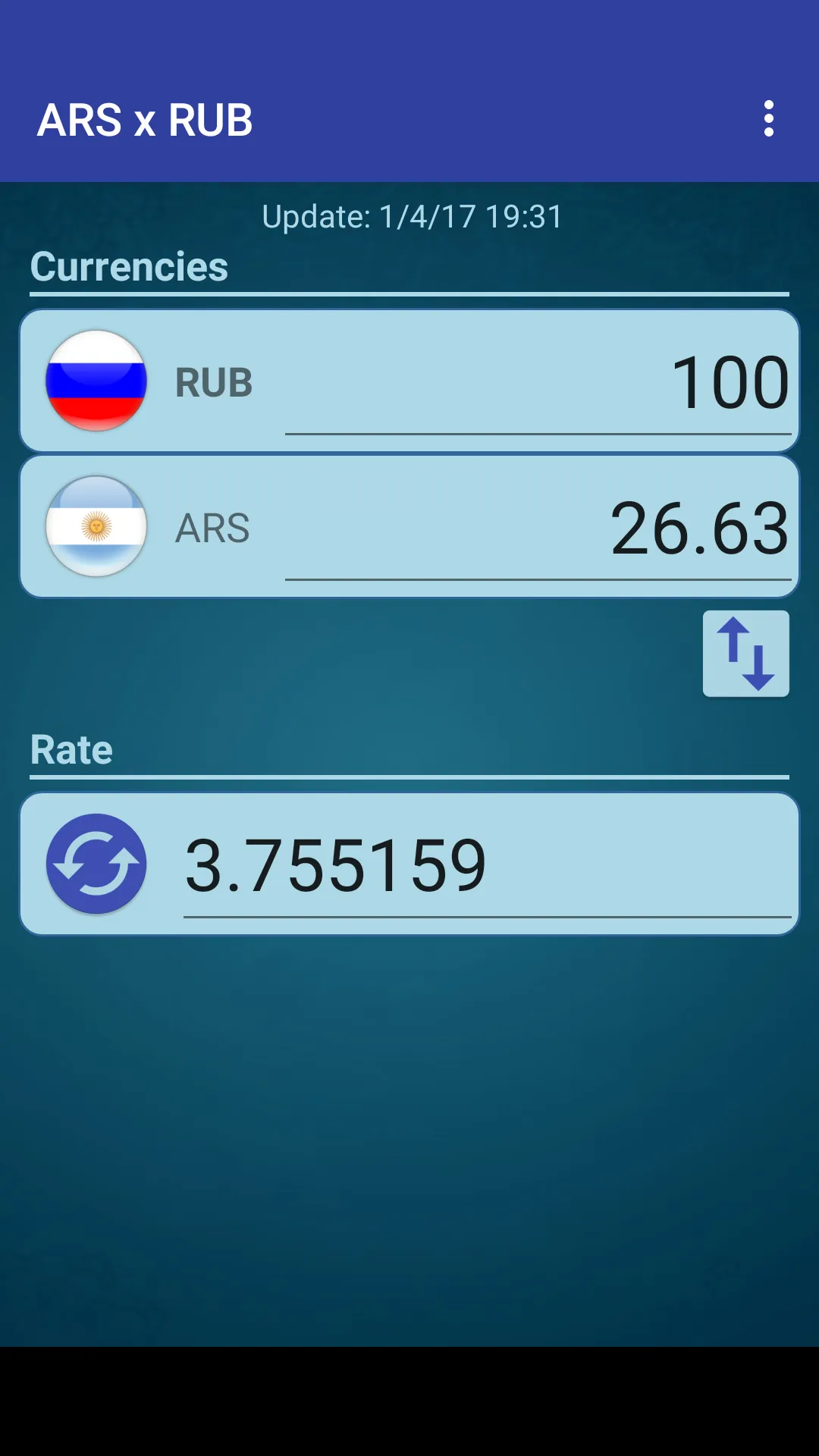 Argentine Peso x Russian Ruble | Indus Appstore | Screenshot