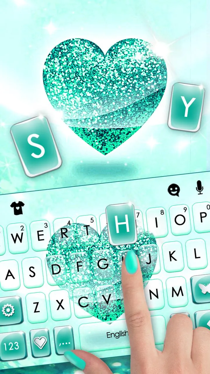 Glitter Heart Theme | Indus Appstore | Screenshot