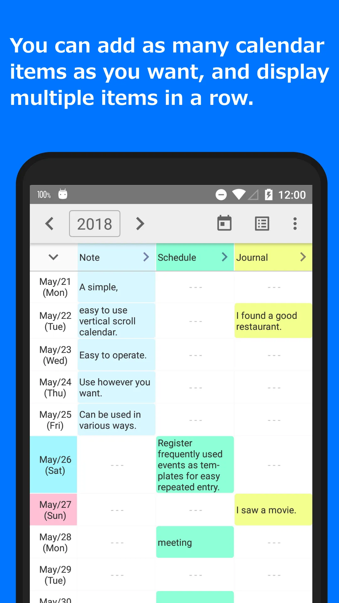 ScrollCalendar | Indus Appstore | Screenshot