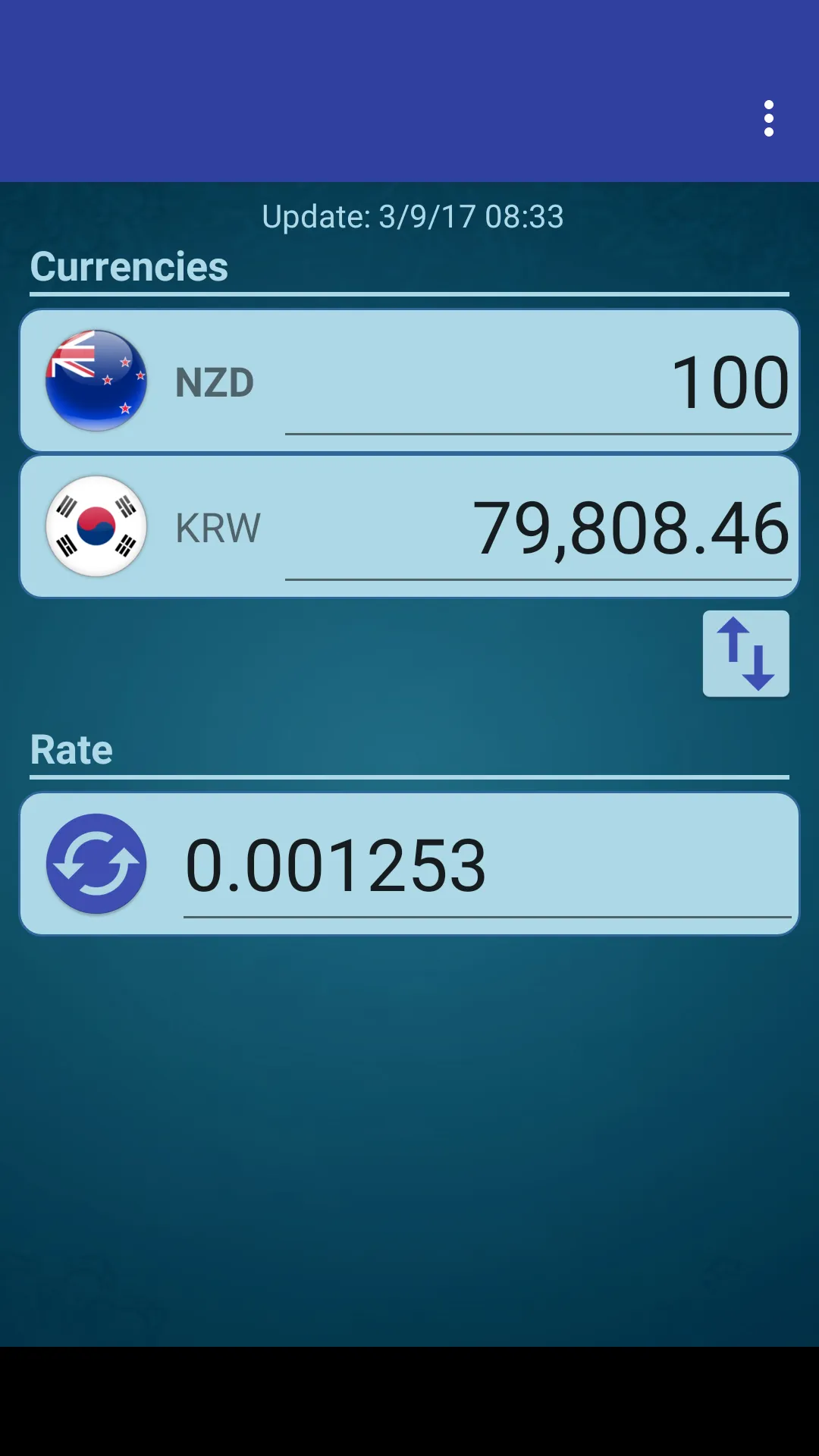 KRW Won x New Zealand Dollar | Indus Appstore | Screenshot