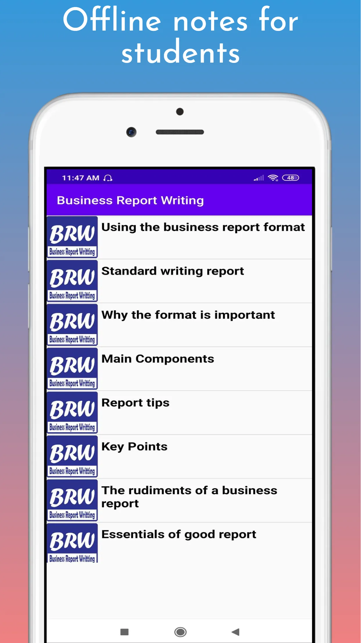 Business Report Writing | Indus Appstore | Screenshot