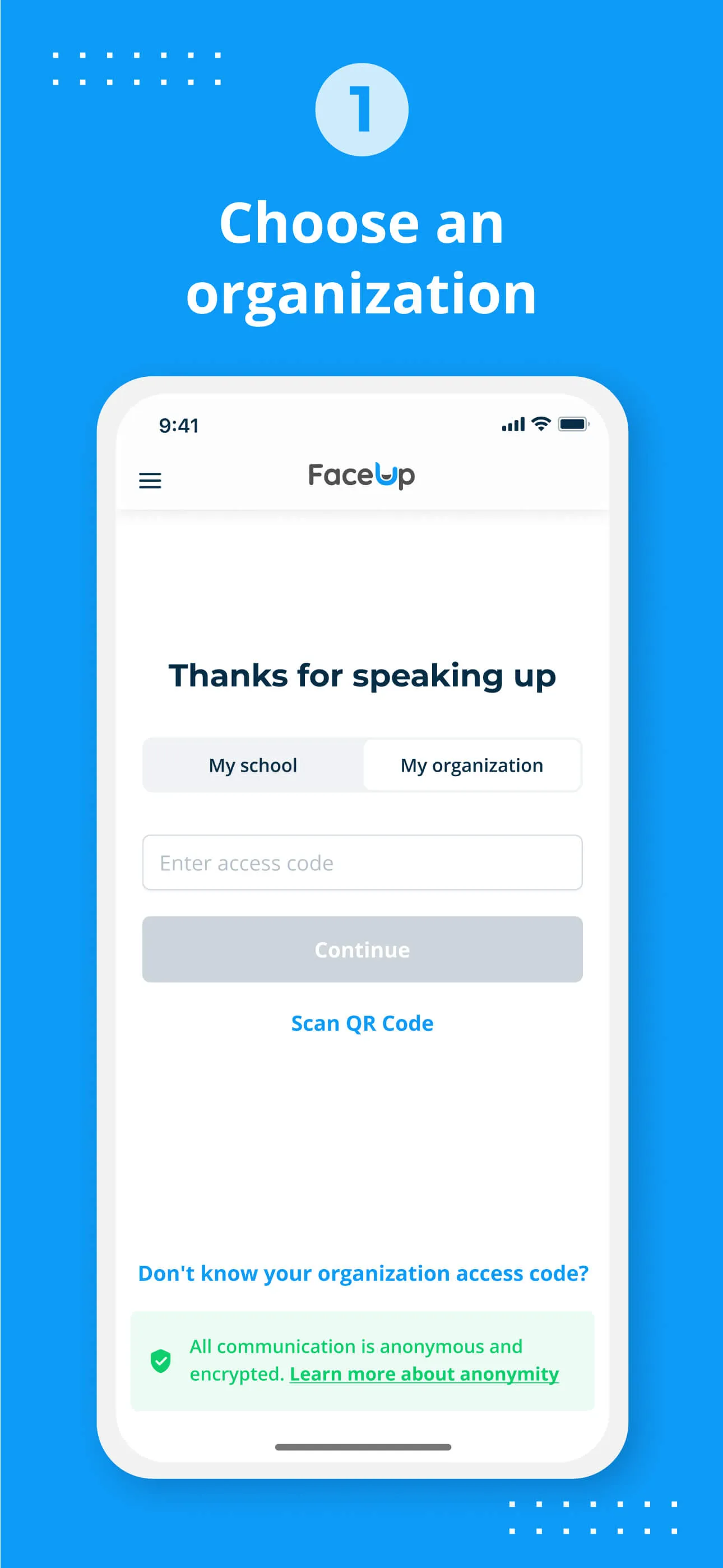 FaceUp: Safe reporting | Indus Appstore | Screenshot