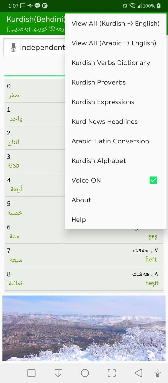 Kurdish (Behdini) Dictionary | Indus Appstore | Screenshot