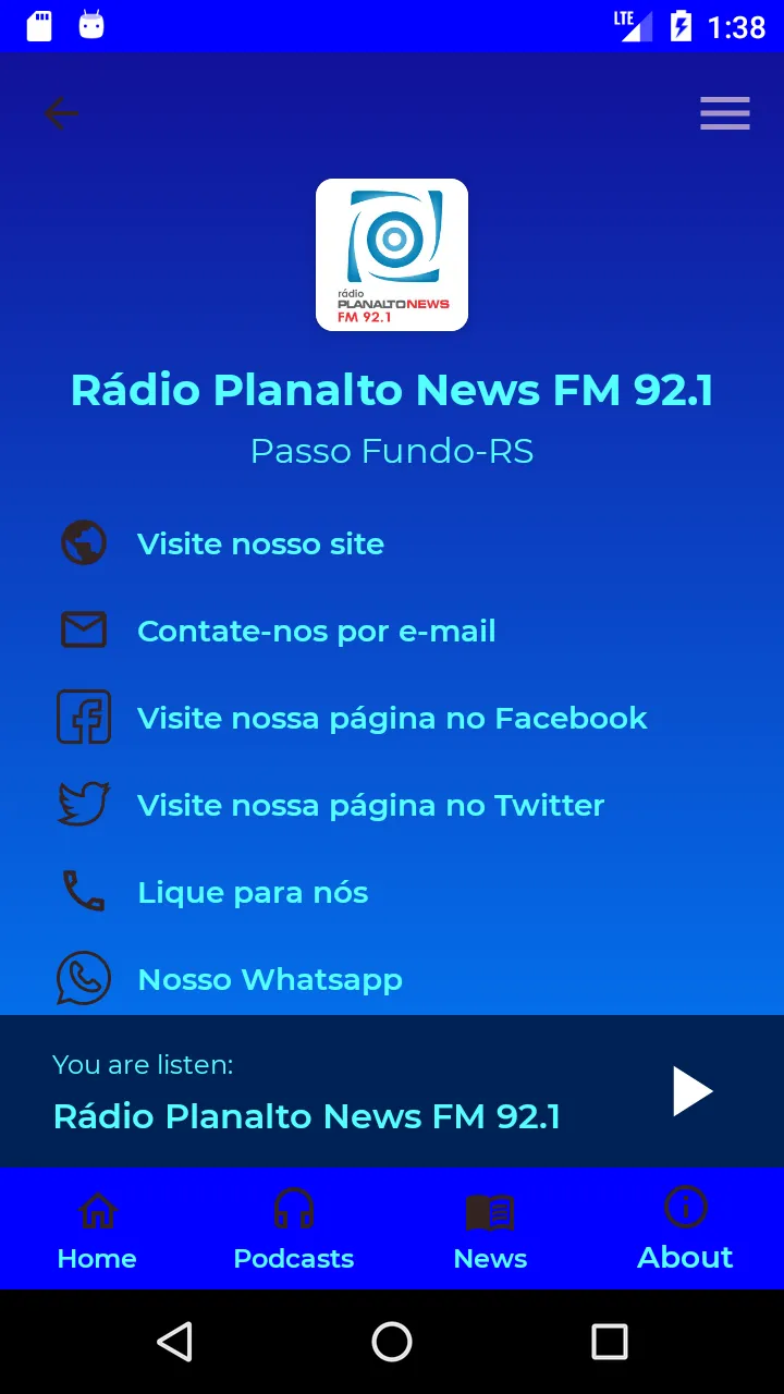 Rádio Planalto News FM | Indus Appstore | Screenshot