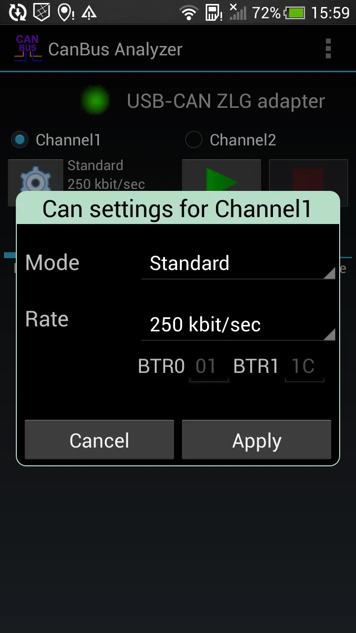 CanBus Analyzer - CANalyst-II | Indus Appstore | Screenshot