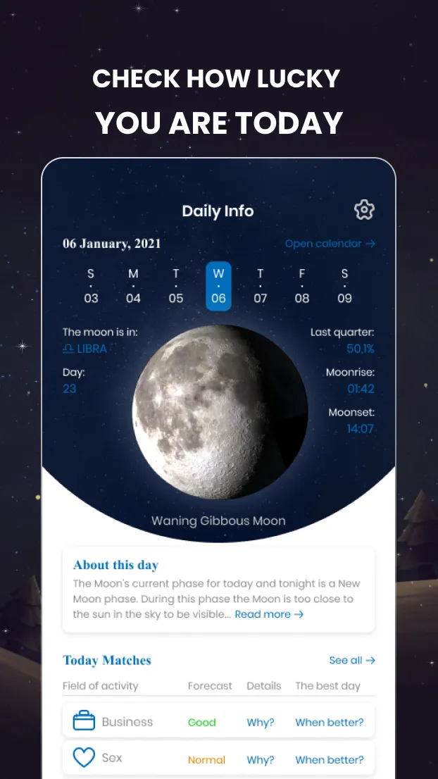 Moon Calendar and Horoscope | Indus Appstore | Screenshot