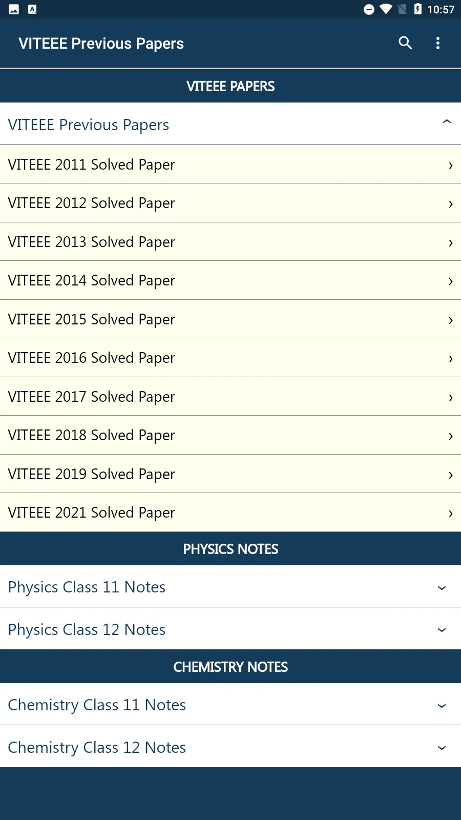 VITEEE Previous Papers | Indus Appstore | Screenshot
