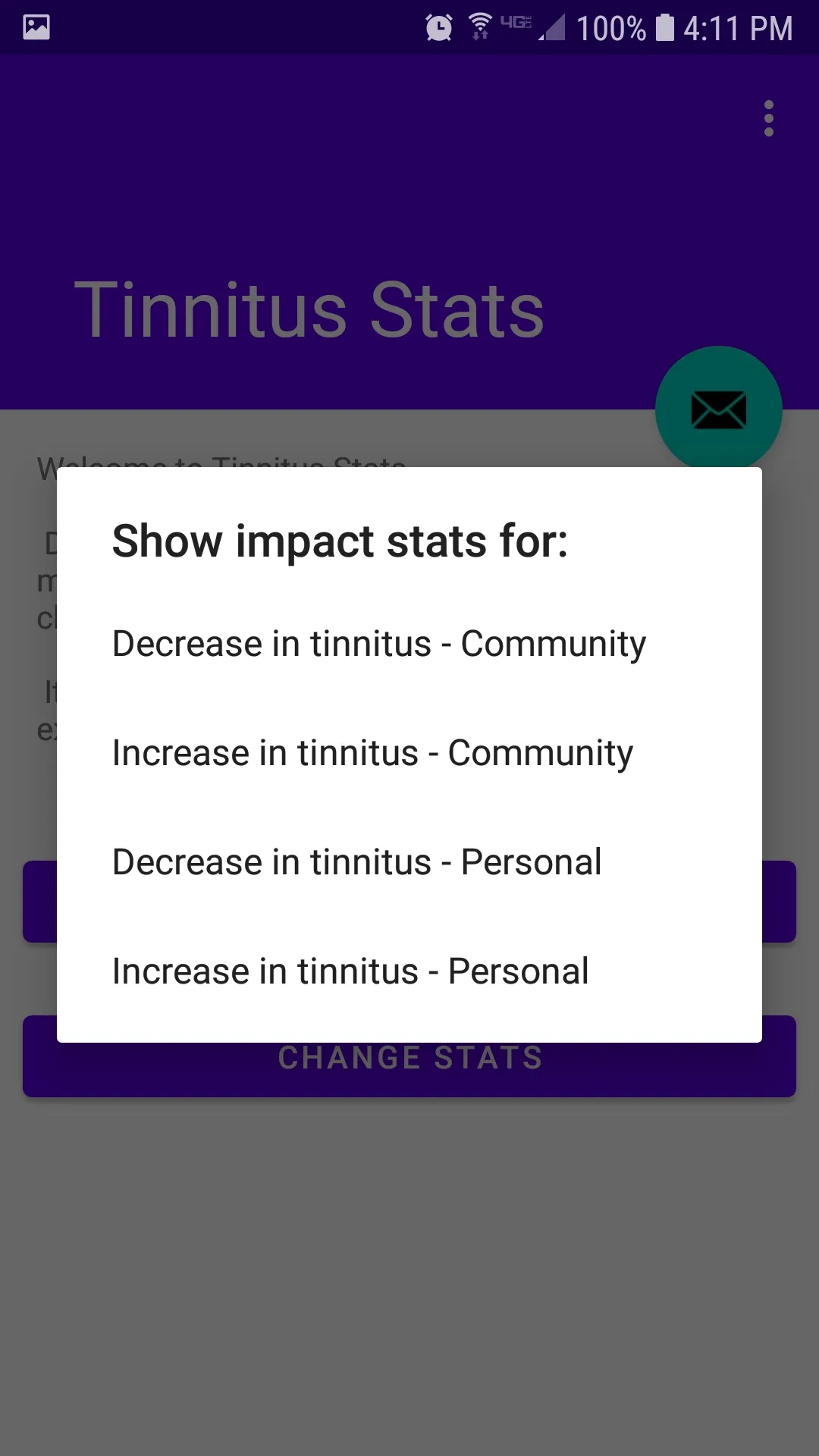 Tinnitus Stats | Indus Appstore | Screenshot