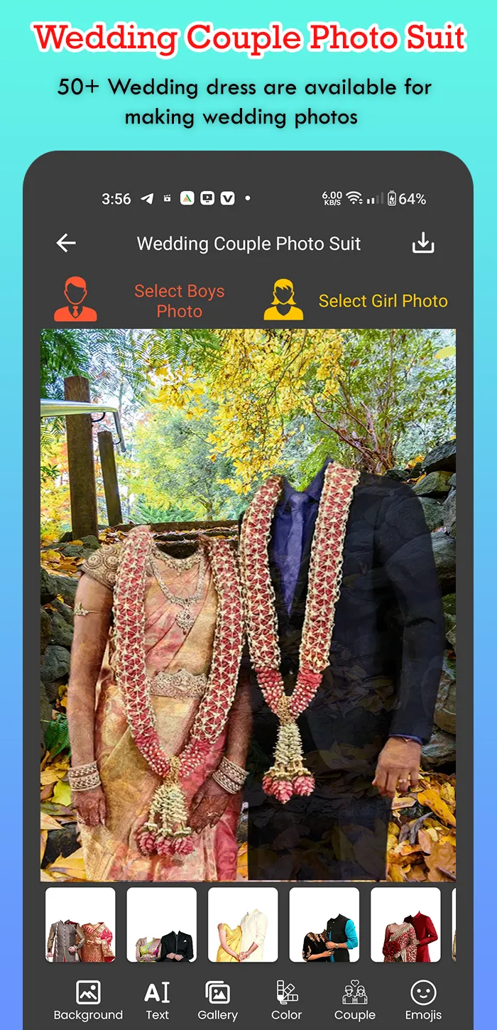 Wedding Couple Photo Suit | Indus Appstore | Screenshot