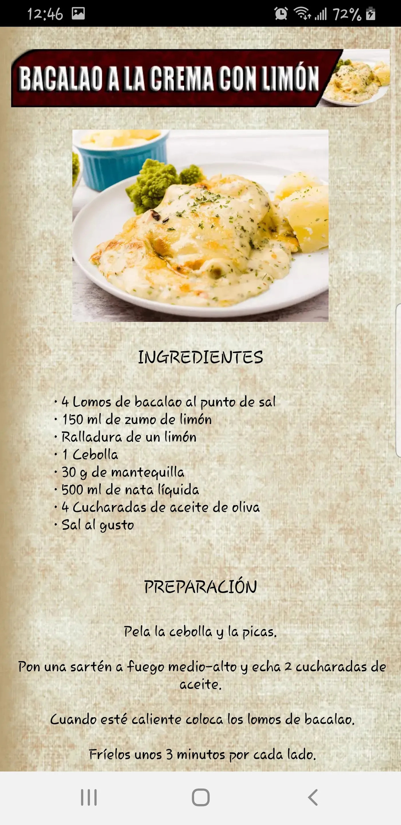 Recetas de Comida Casera | Indus Appstore | Screenshot