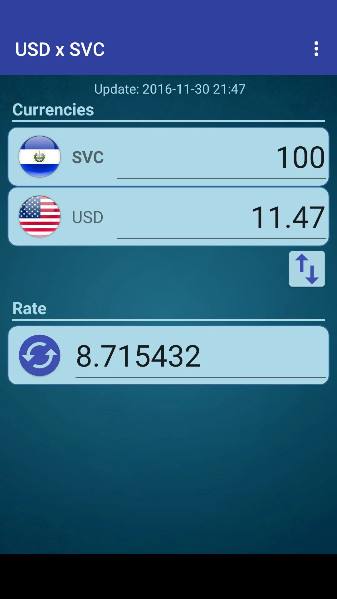 US Dollar to Salvadoran Colon | Indus Appstore | Screenshot