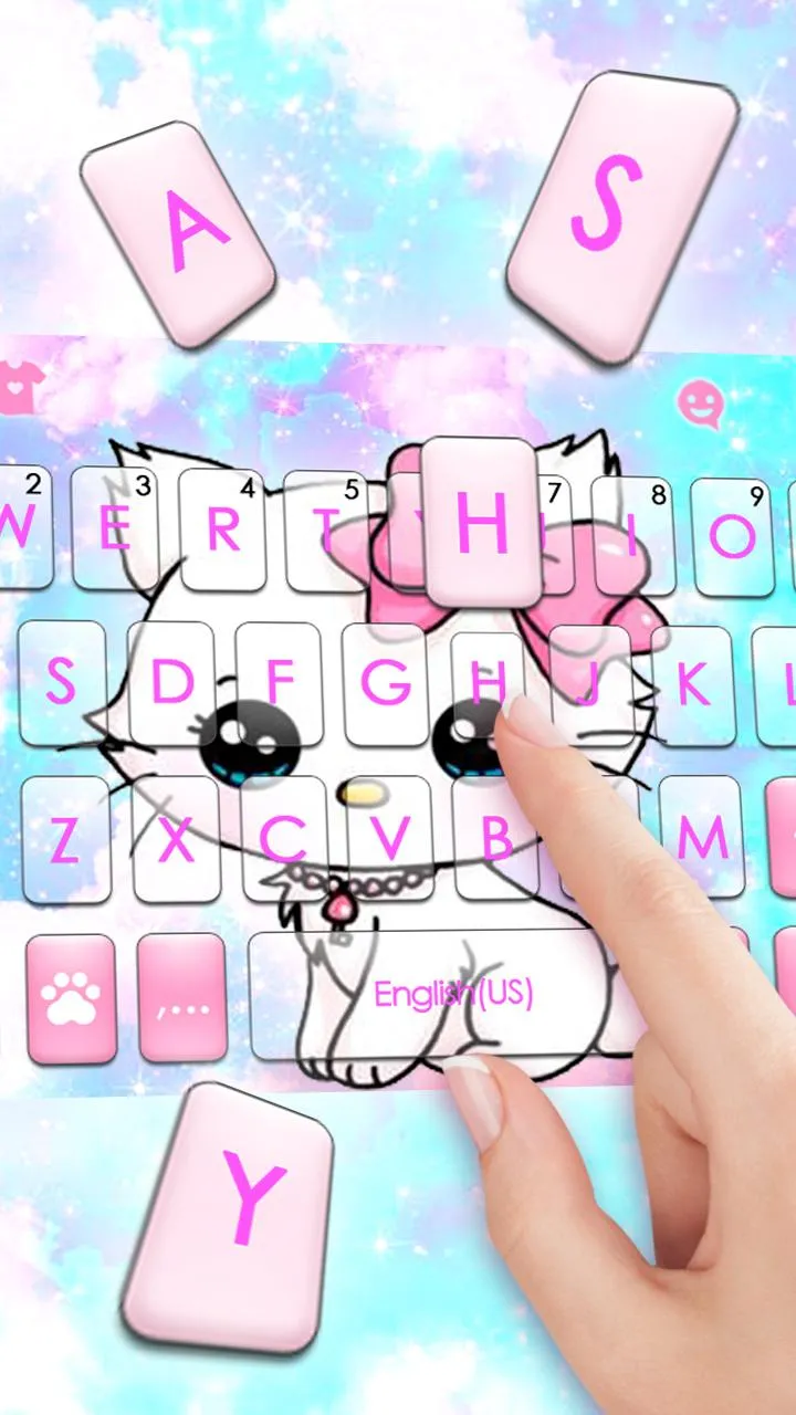 Shy Kitten Keyboard Theme | Indus Appstore | Screenshot