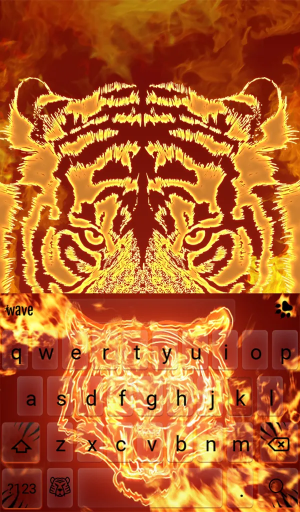 Fire Tiger Keyboard Wallpaper | Indus Appstore | Screenshot