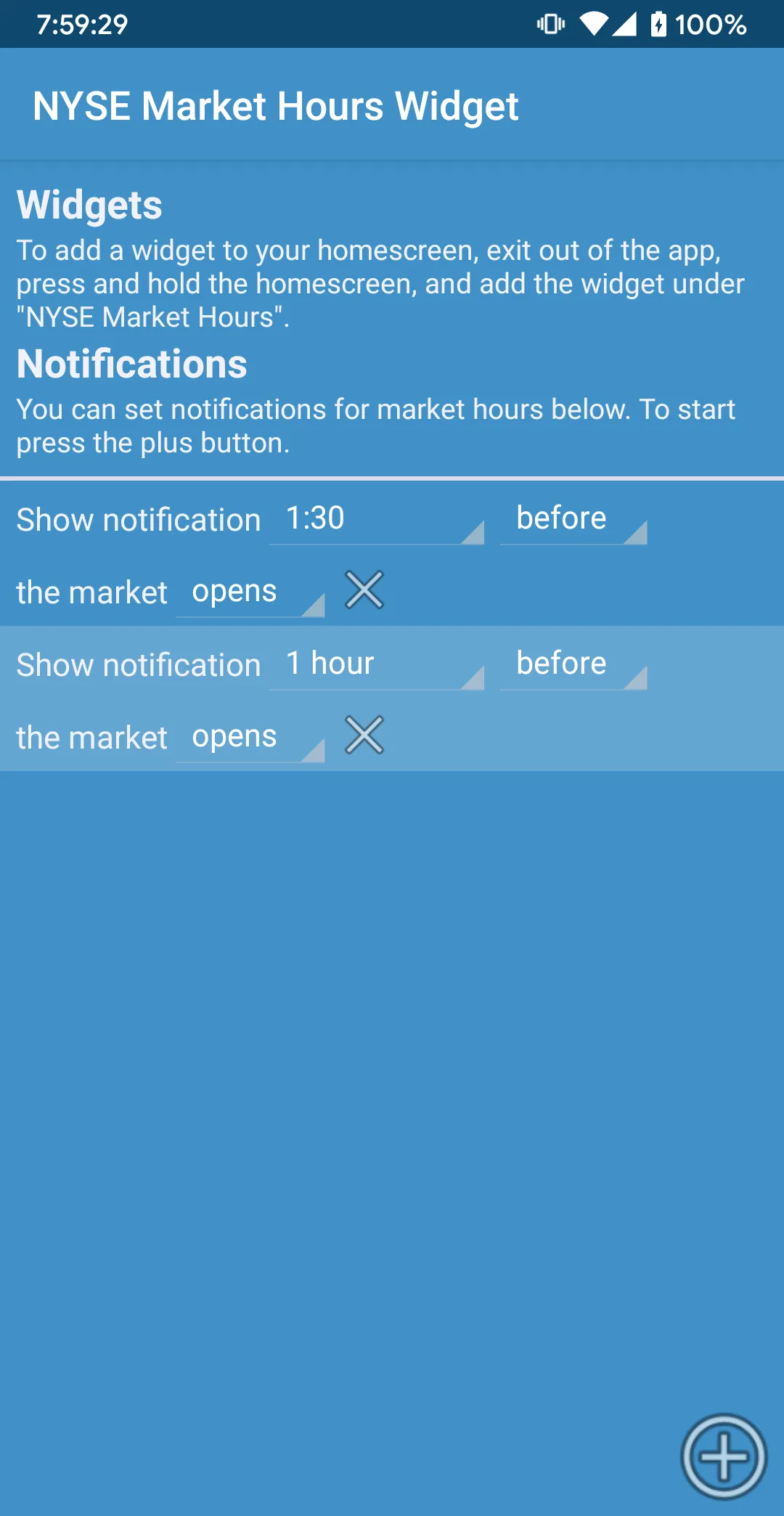 NYSE Market Hours Widget | Indus Appstore | Screenshot