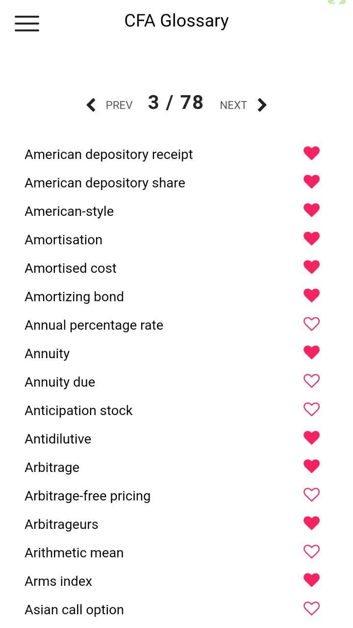 A2 Finance CFA® Exam Glossary  | Indus Appstore | Screenshot