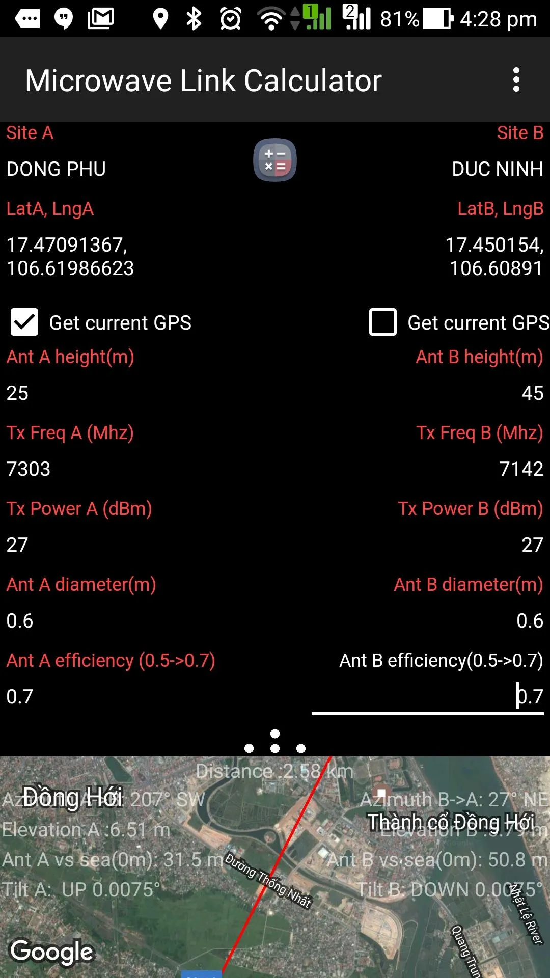 Microwave Link Calculator | Indus Appstore | Screenshot