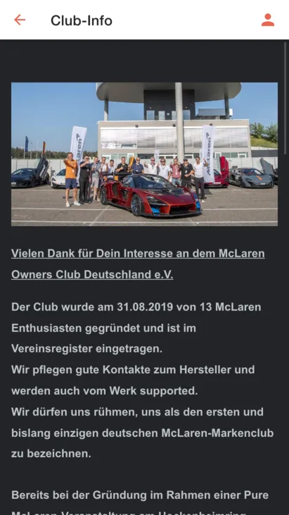 McLaren-Owners-Club | Indus Appstore | Screenshot