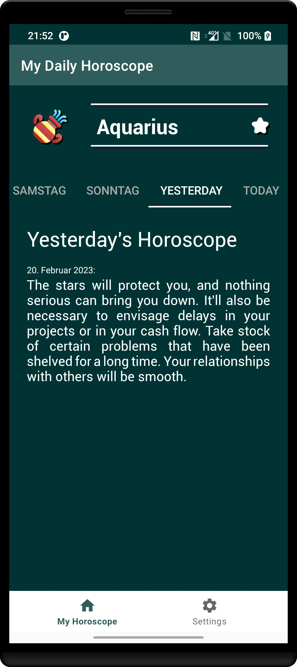 My Daily Horoscope | Indus Appstore | Screenshot