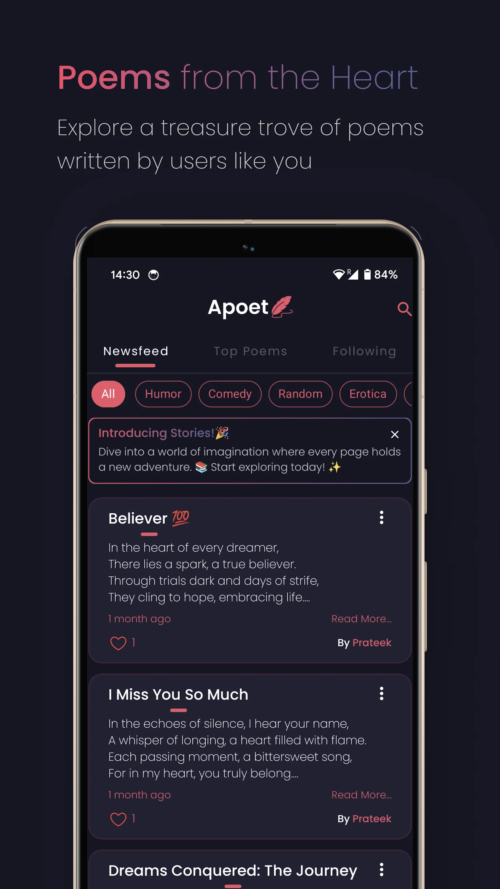 Apoet - Poem, Tales, Stories | Indus Appstore | Screenshot