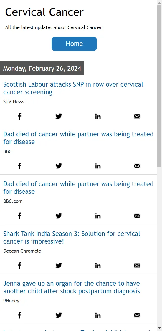 Cervical Cancer News | Indus Appstore | Screenshot