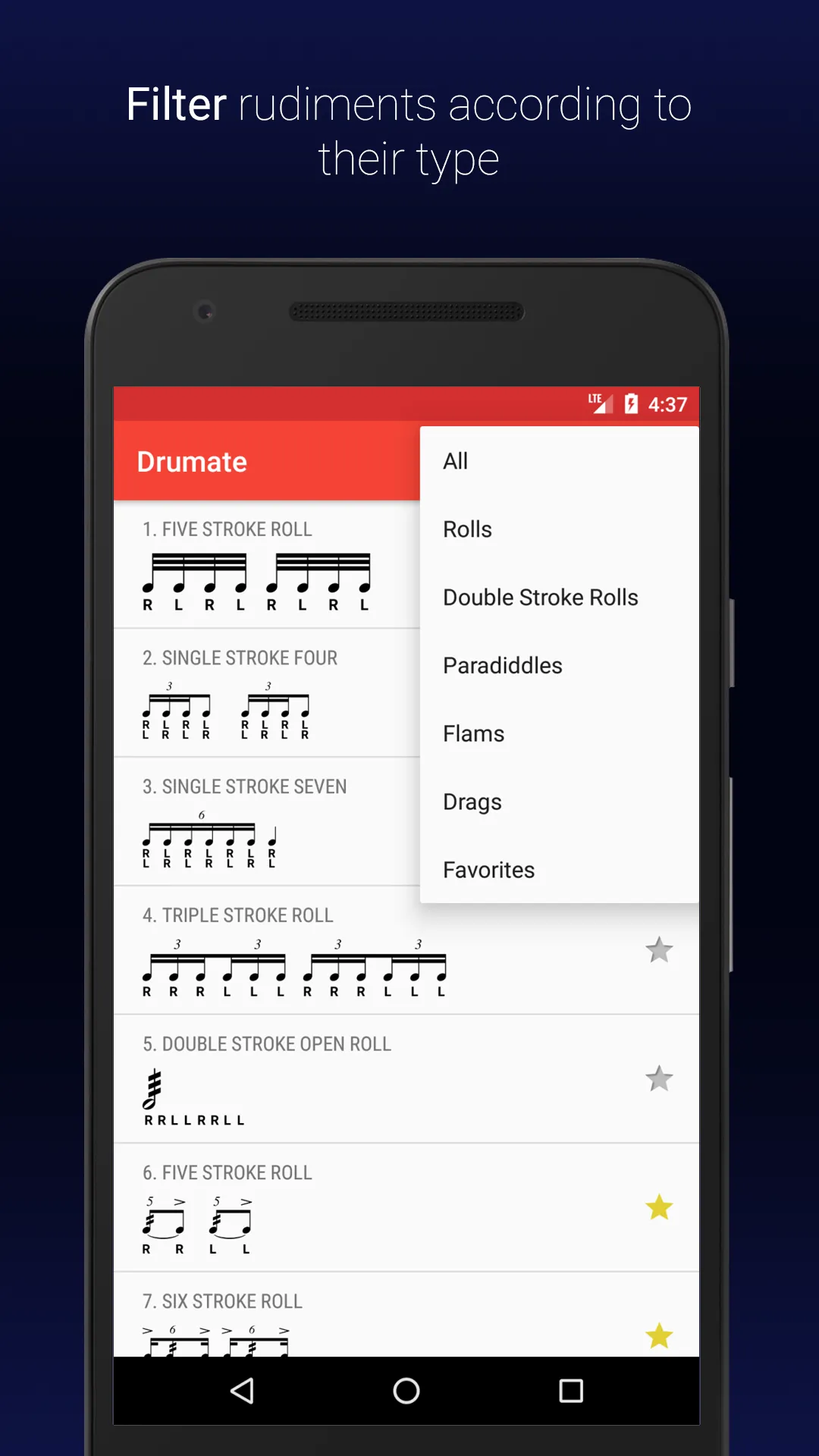 Drumate Basic - Drum Rudiments | Indus Appstore | Screenshot