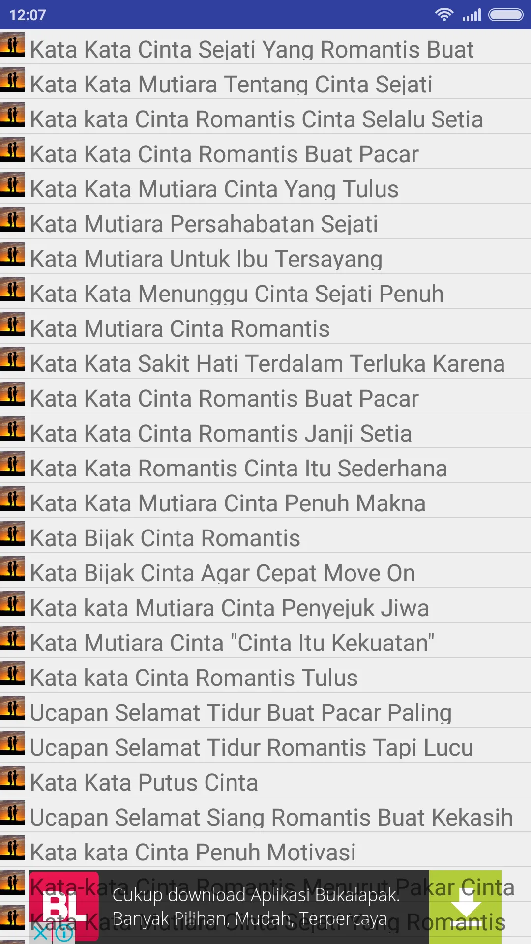 Kumpulan Kata Cinta Romantis | Indus Appstore | Screenshot