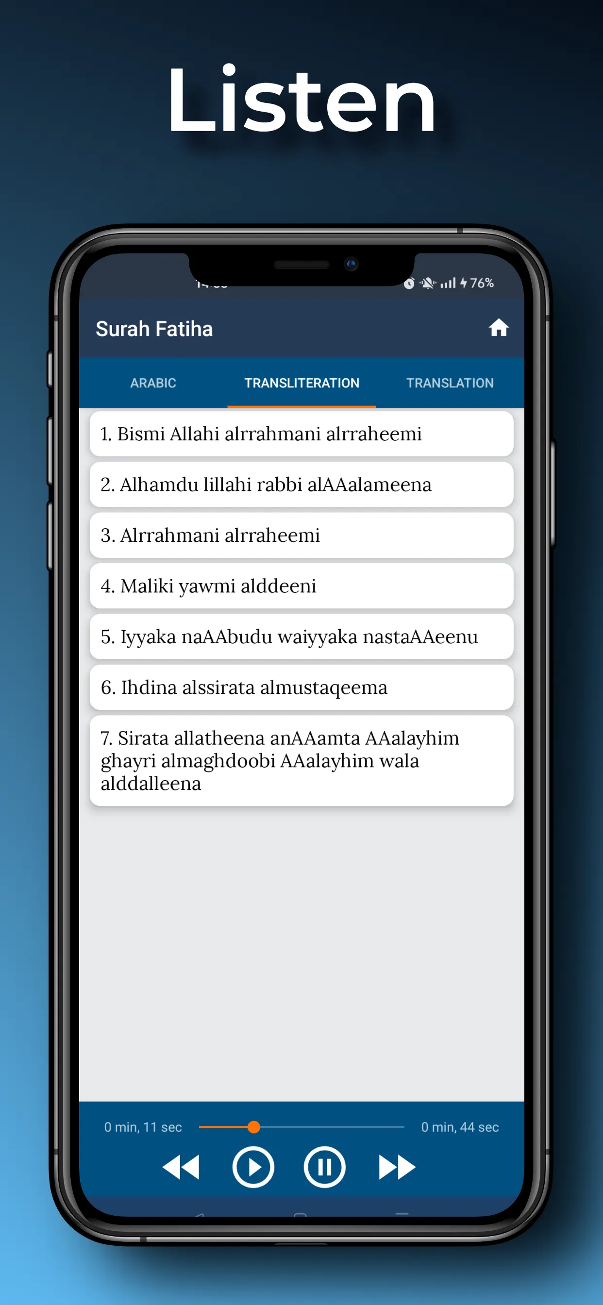 Al-Fatiha Read and Listen | Indus Appstore | Screenshot