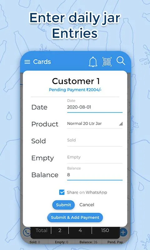 MonthlyCards Water Business | Indus Appstore | Screenshot