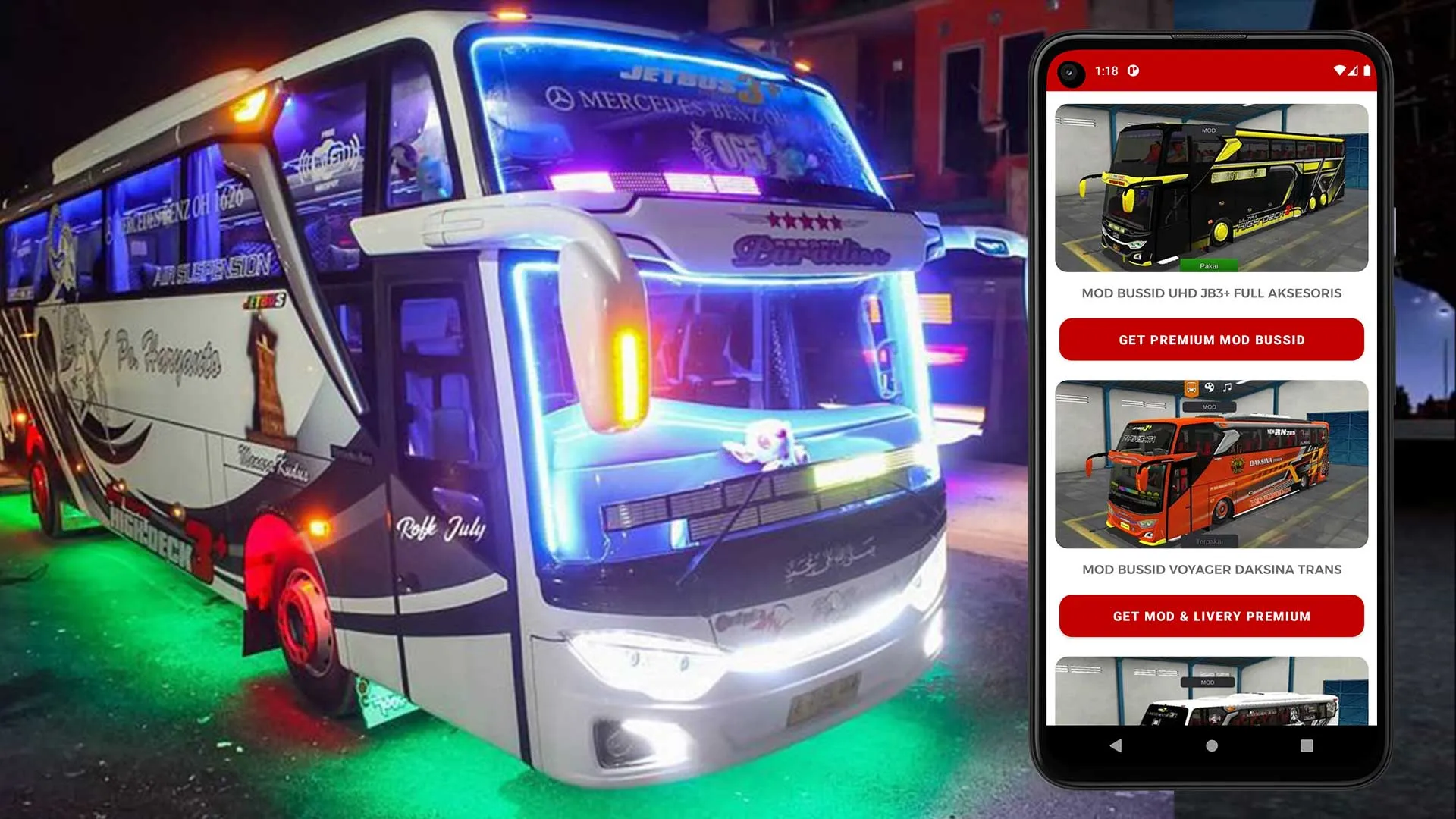 Mod Bussid Bus Full Strobo | Indus Appstore | Screenshot