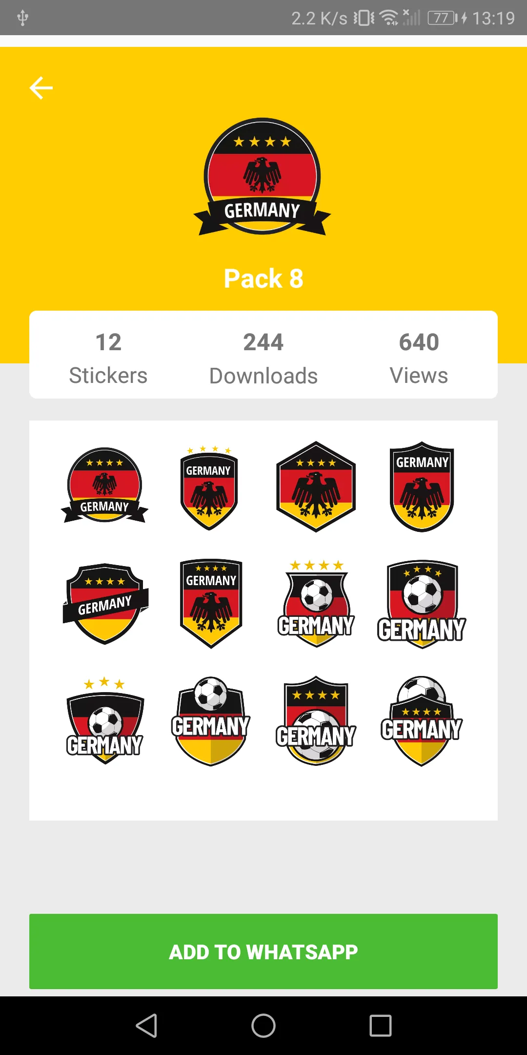 Germany Stickers for WhatsApp | Indus Appstore | Screenshot