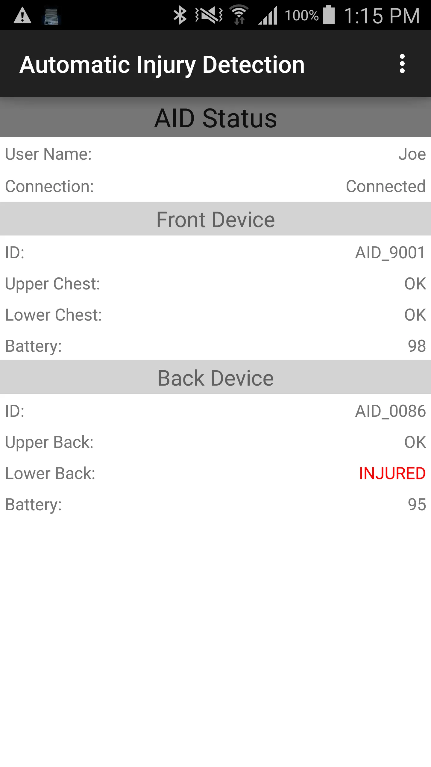 Automatic Injury Detection | Indus Appstore | Screenshot