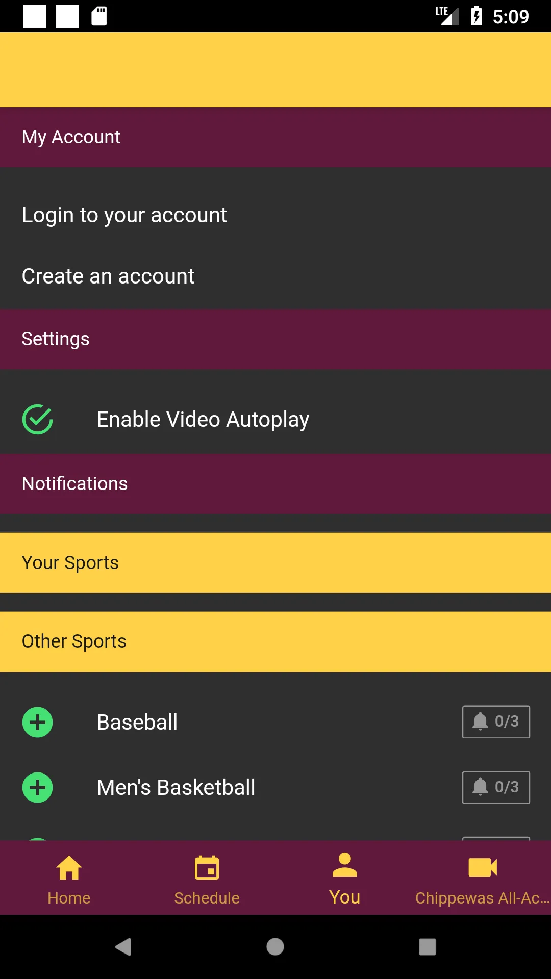 CMU Athletics | Indus Appstore | Screenshot