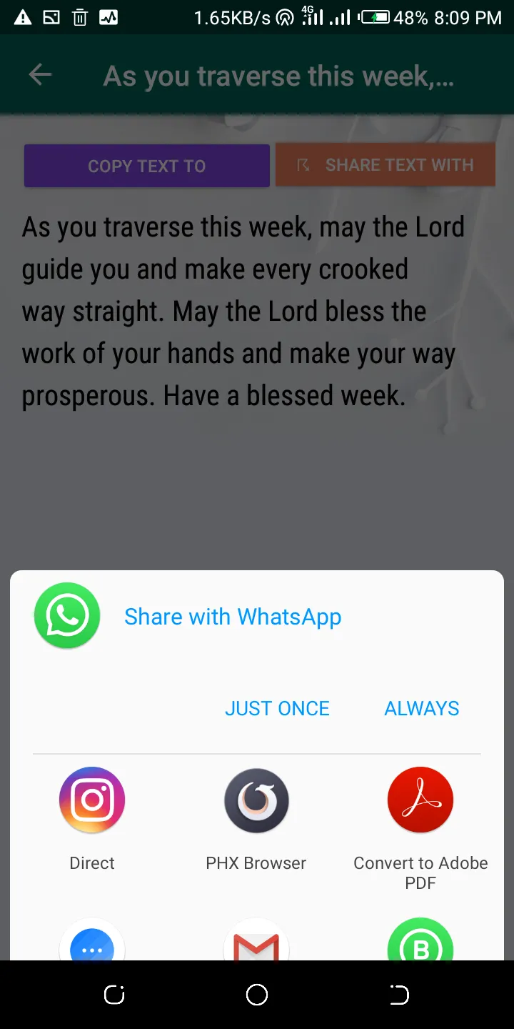 Weekly Prayer Wishes | Indus Appstore | Screenshot