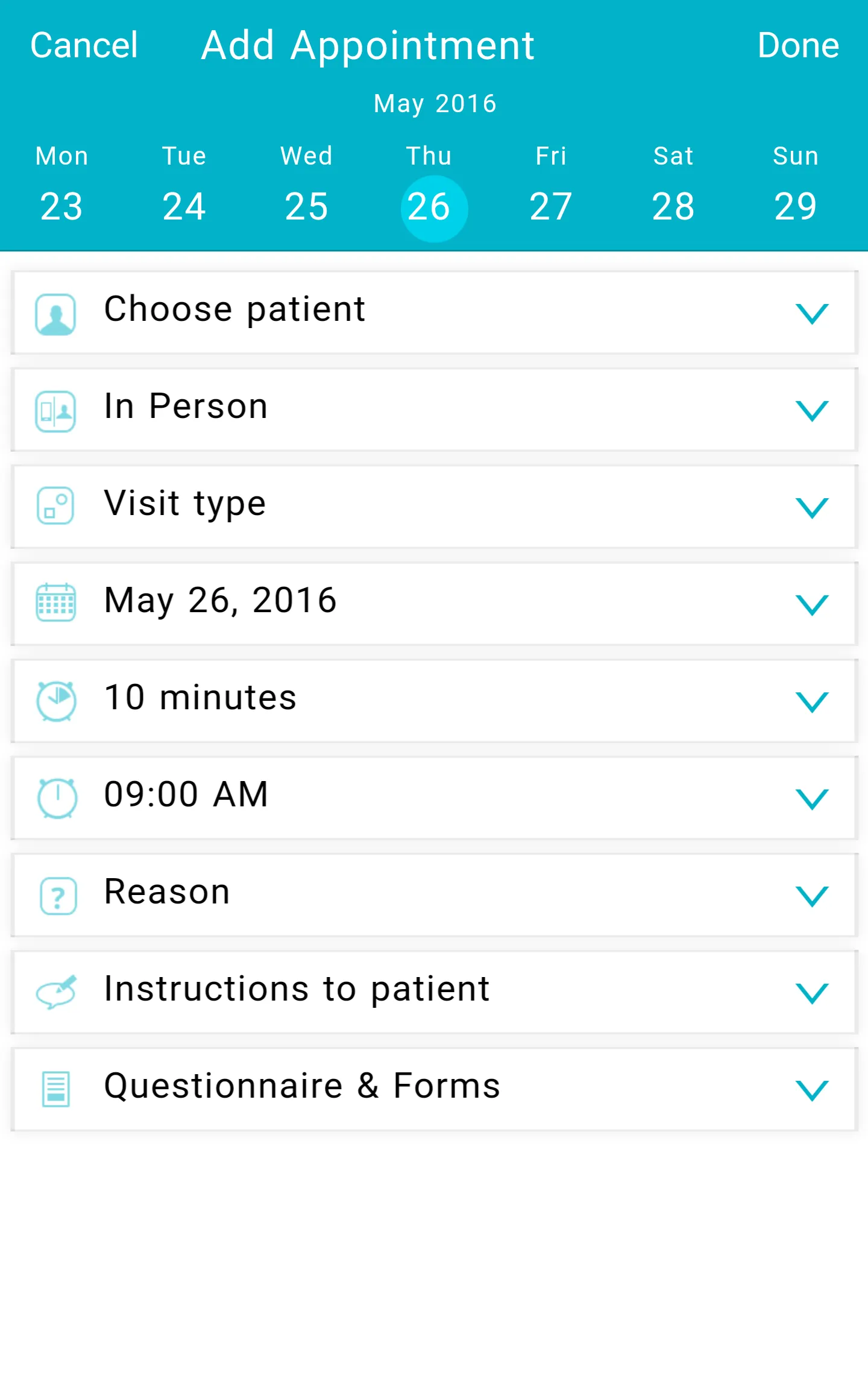 ChARM EHR Scheduler | Indus Appstore | Screenshot