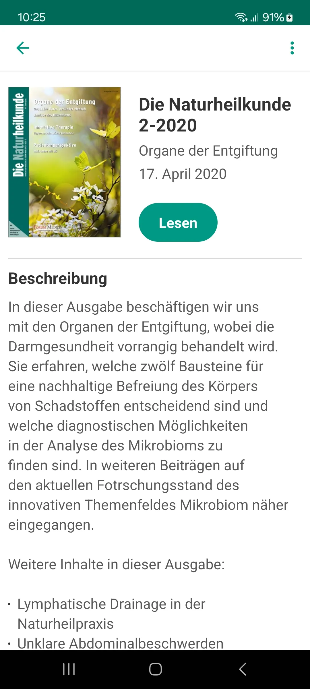 Naturheilkunde Umweltmedizin | Indus Appstore | Screenshot