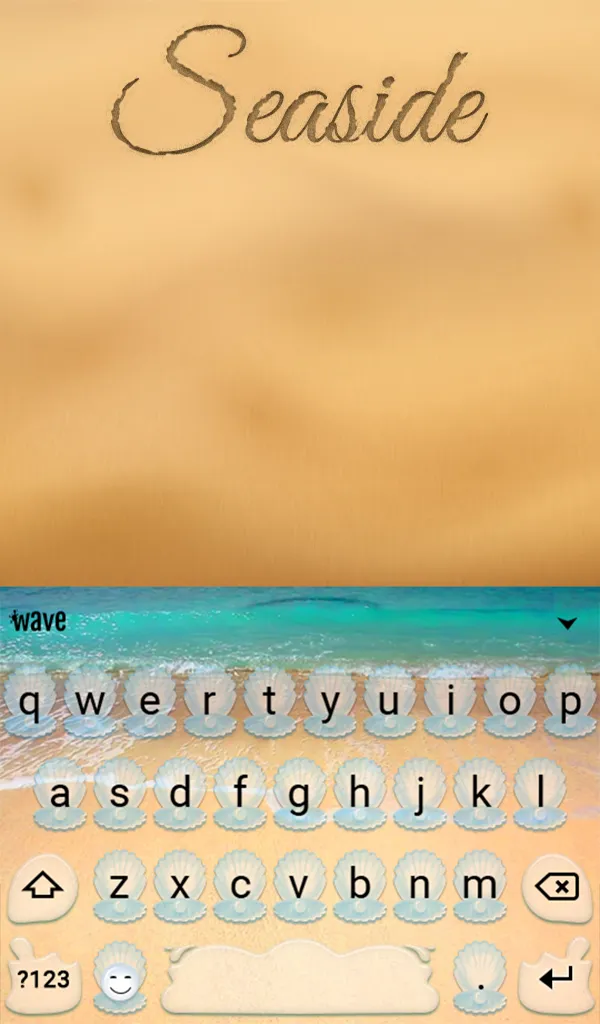 Seaside Keyboard + Wallpaper | Indus Appstore | Screenshot