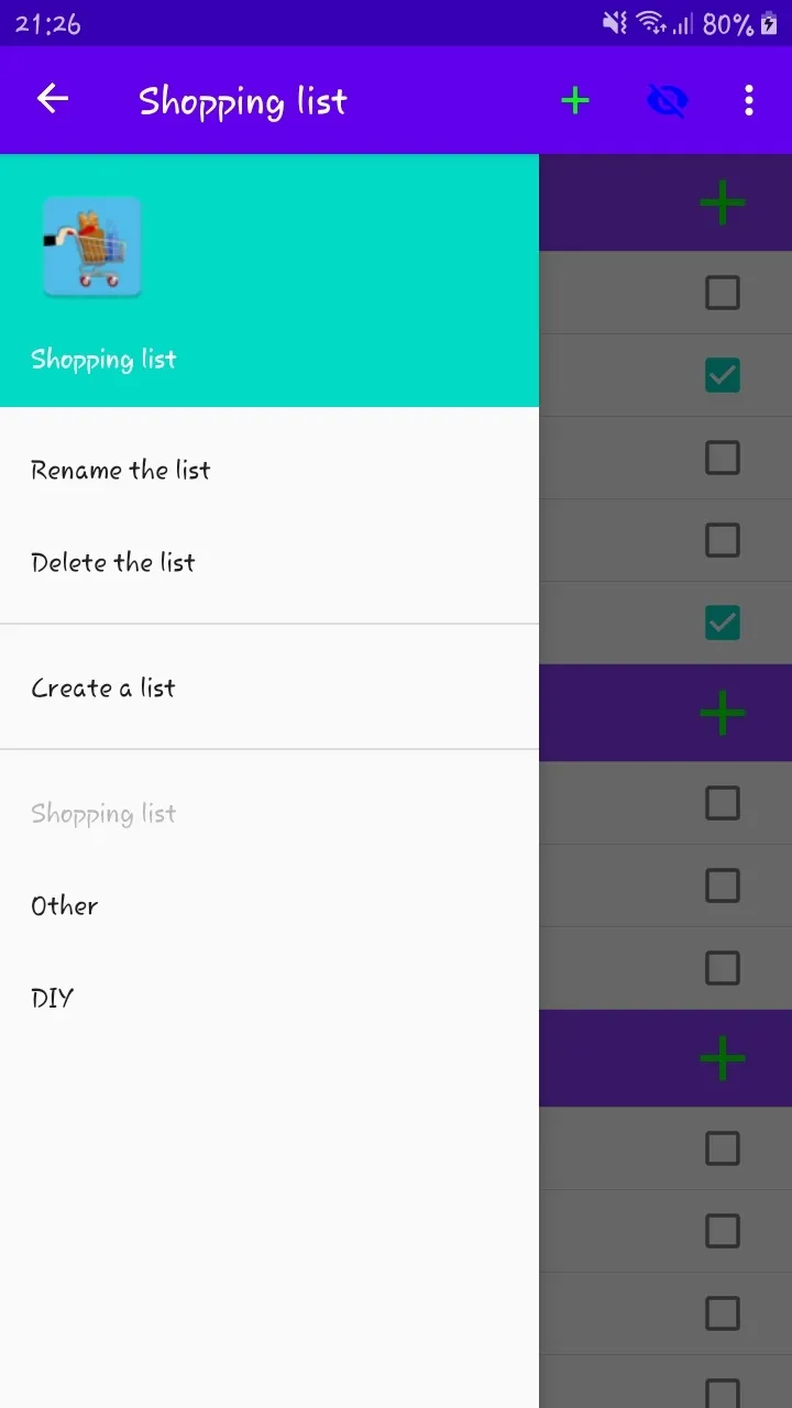 Shopping list | Indus Appstore | Screenshot