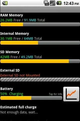 Memory Status Widget | Indus Appstore | Screenshot