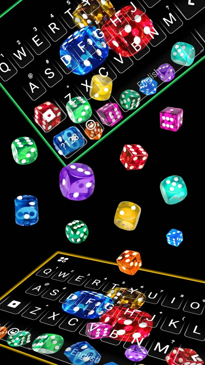 Neon Dice Gravity Keyboard Bac | Indus Appstore | Screenshot