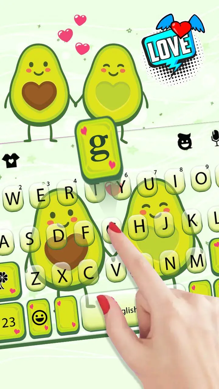 Avocado Love Keyboard Theme | Indus Appstore | Screenshot