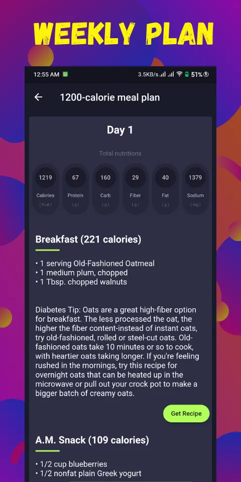 Diabetic Diet: 7 Day Meal Plan | Indus Appstore | Screenshot