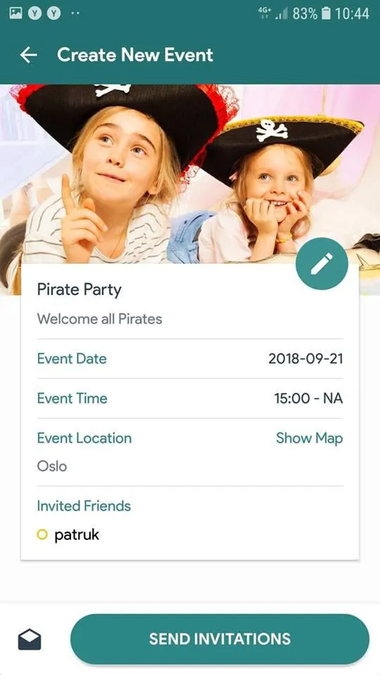 Grapevine Party Invitations | Indus Appstore | Screenshot