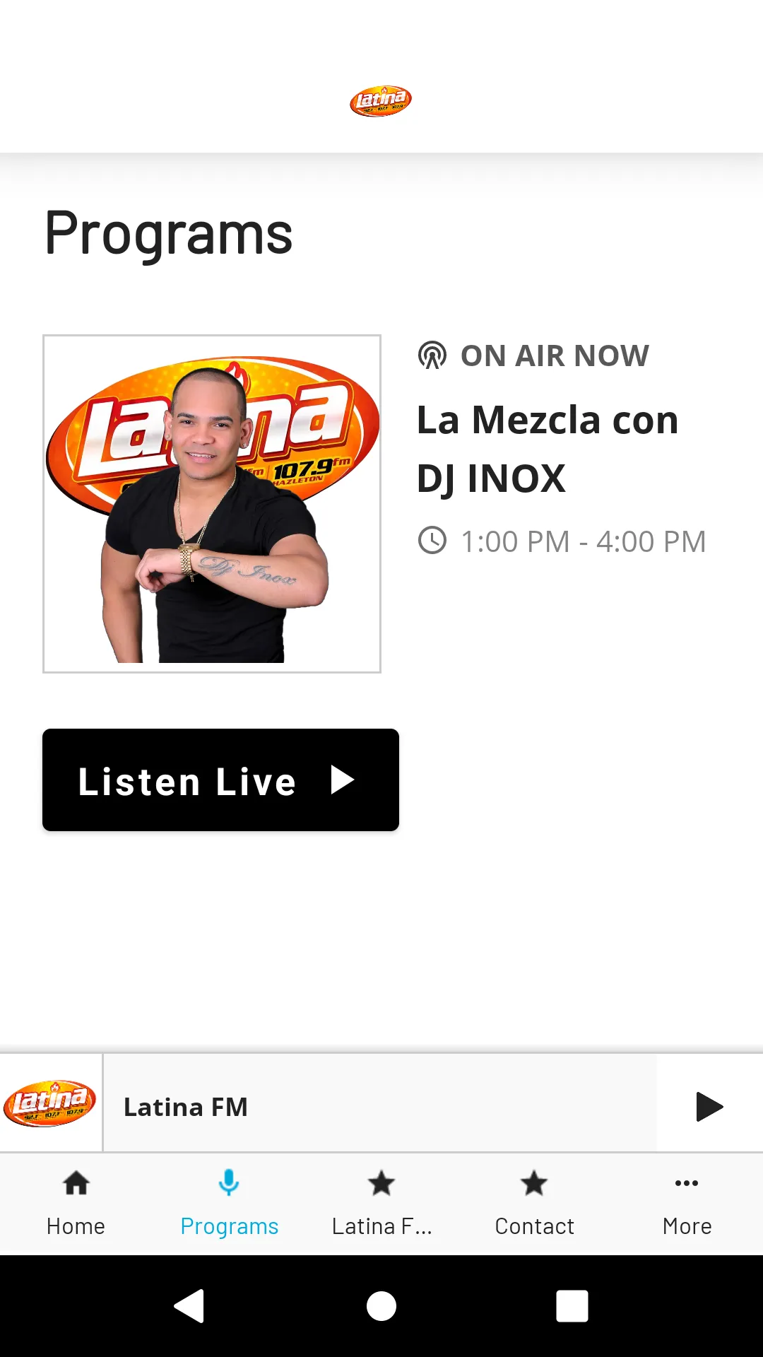 LATINA FM | Indus Appstore | Screenshot