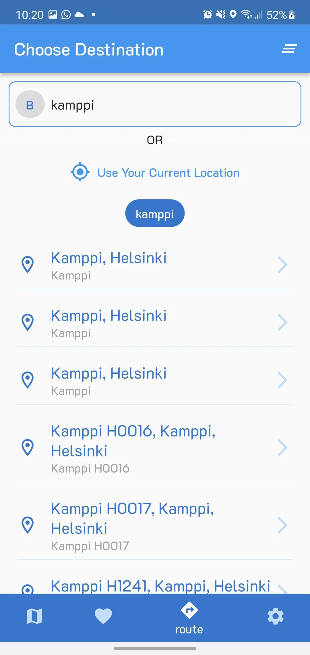 Finland HSL Reittiopas Planner | Indus Appstore | Screenshot