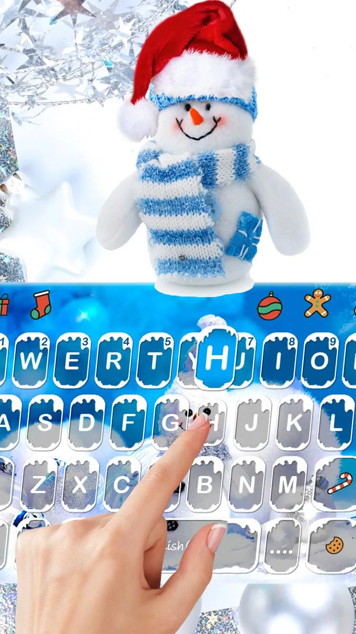 Blue Christmas1 Keyboard Theme | Indus Appstore | Screenshot