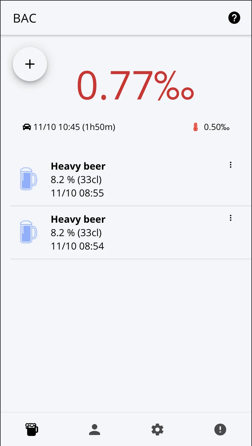 MyPromille -Alcohol Calculator | Indus Appstore | Screenshot