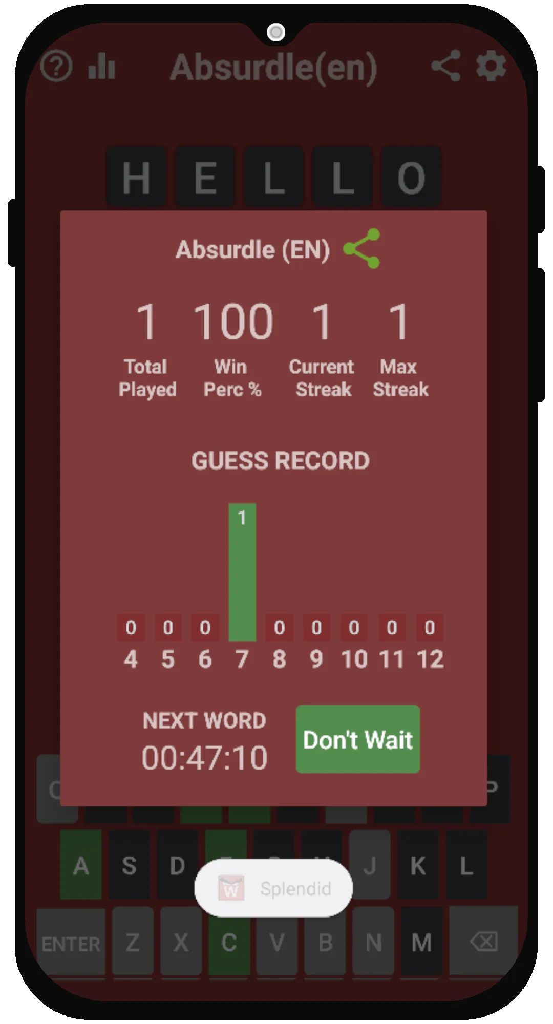 Absurdle | Indus Appstore | Screenshot