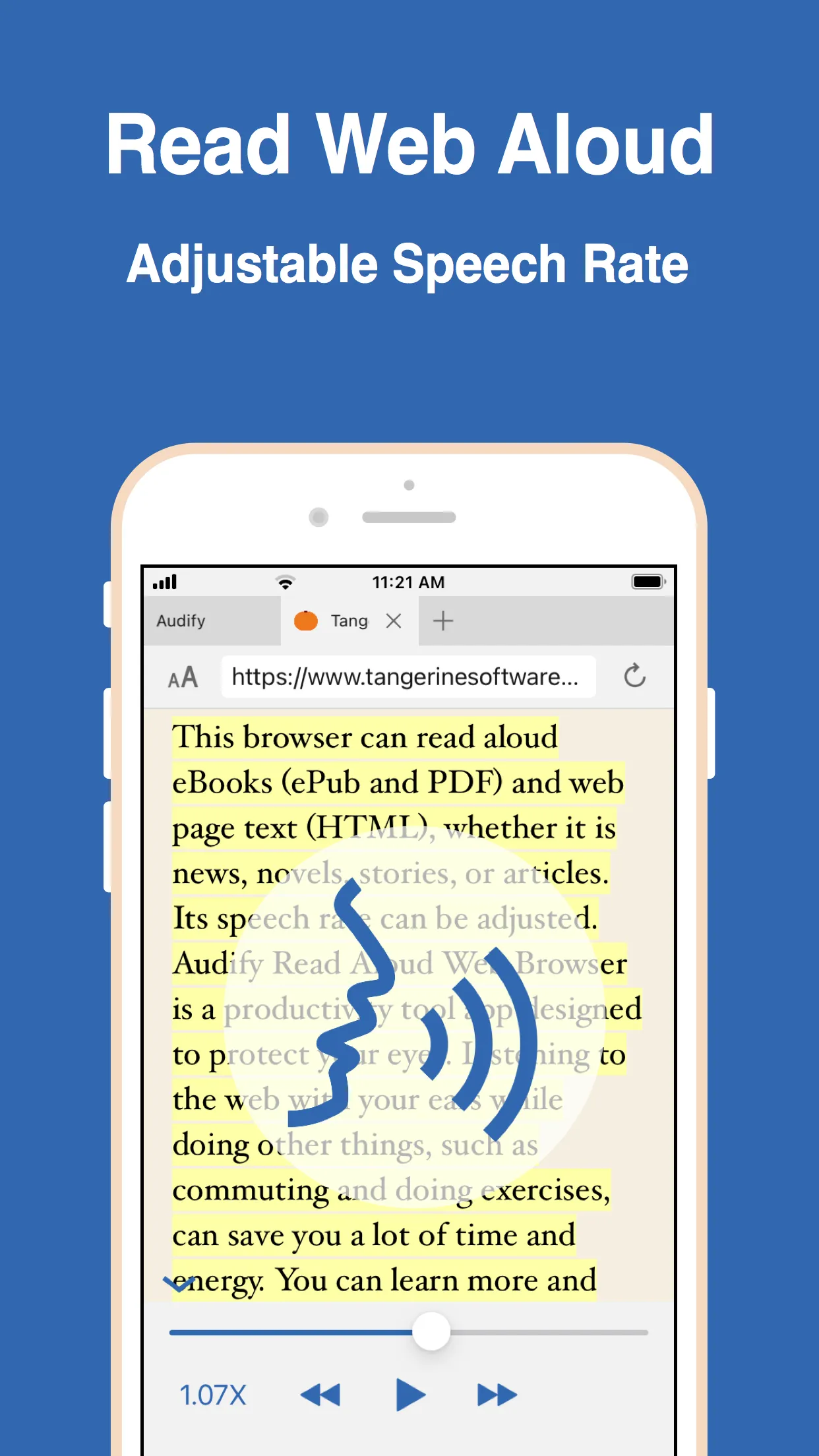 Audify read aloud web browser | Indus Appstore | Screenshot